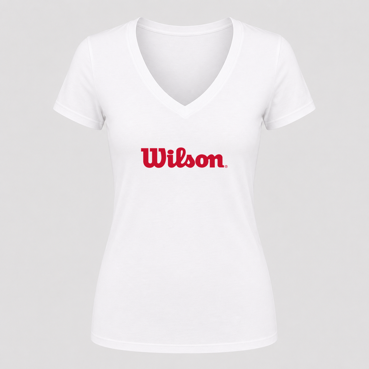 Women's Wilson V Neck T-Shirt in white
