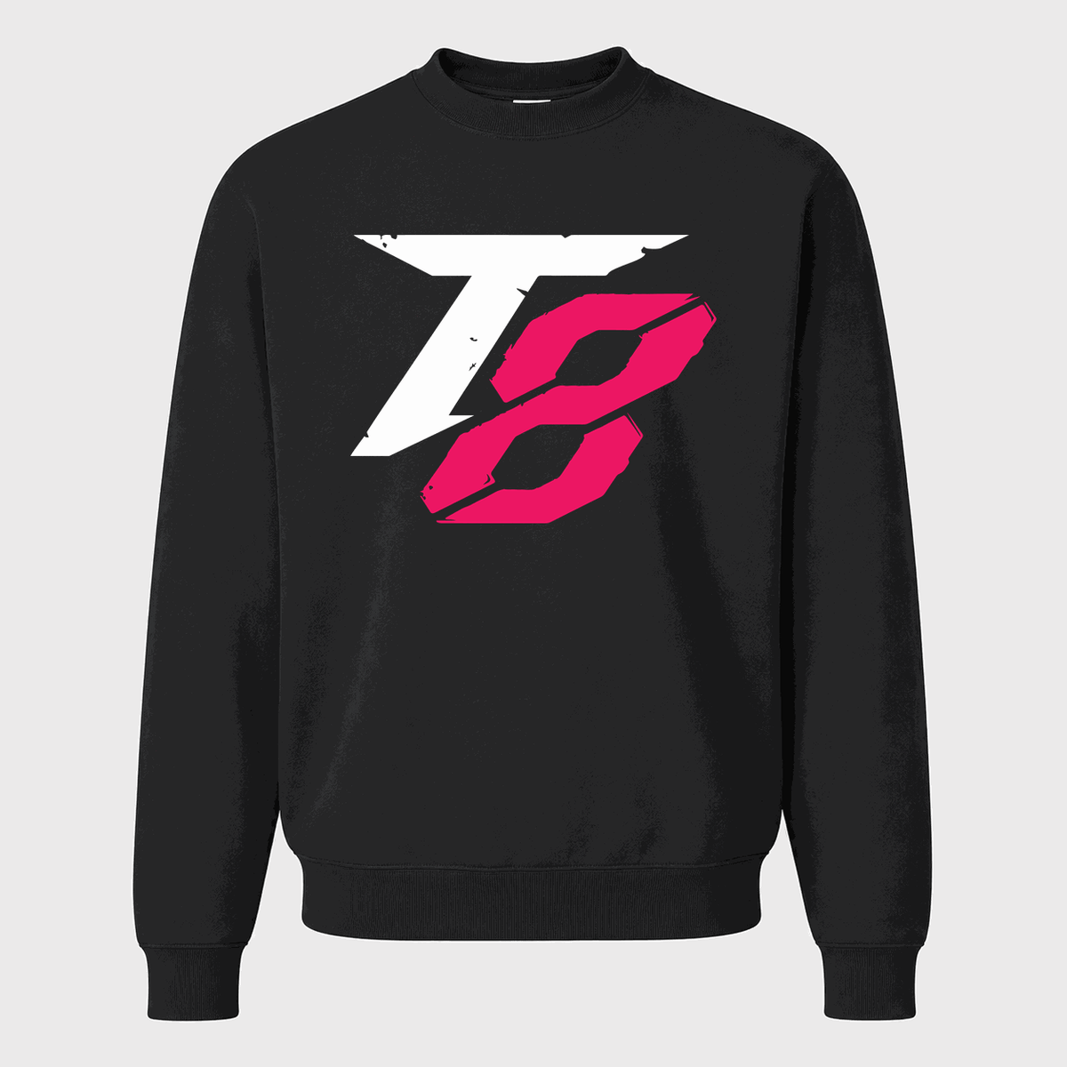 Men's Tekken 8 White Logo Crewneck Sweatshirt - Black