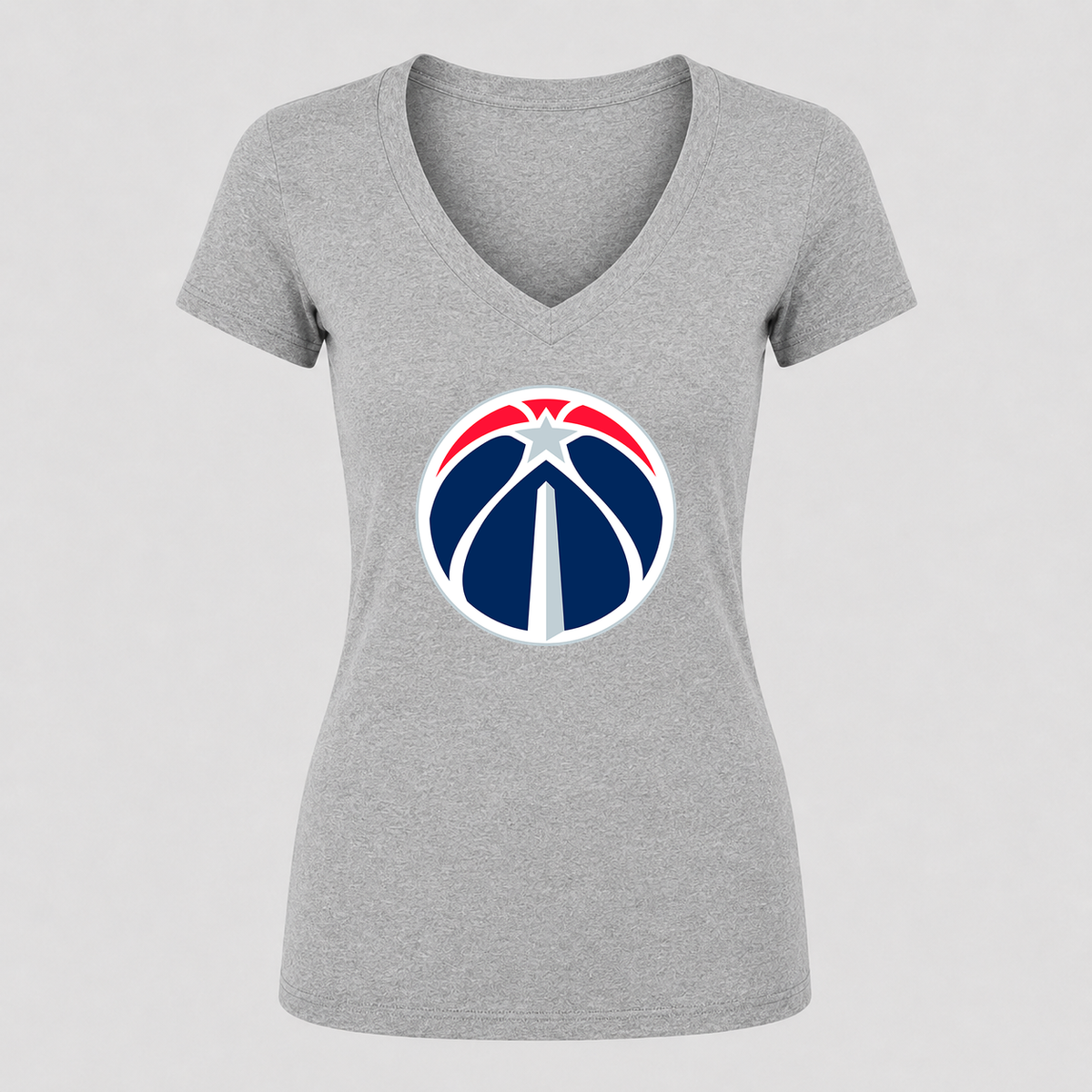 Women's Washington Wizards V Neck T-Shirt in gray
