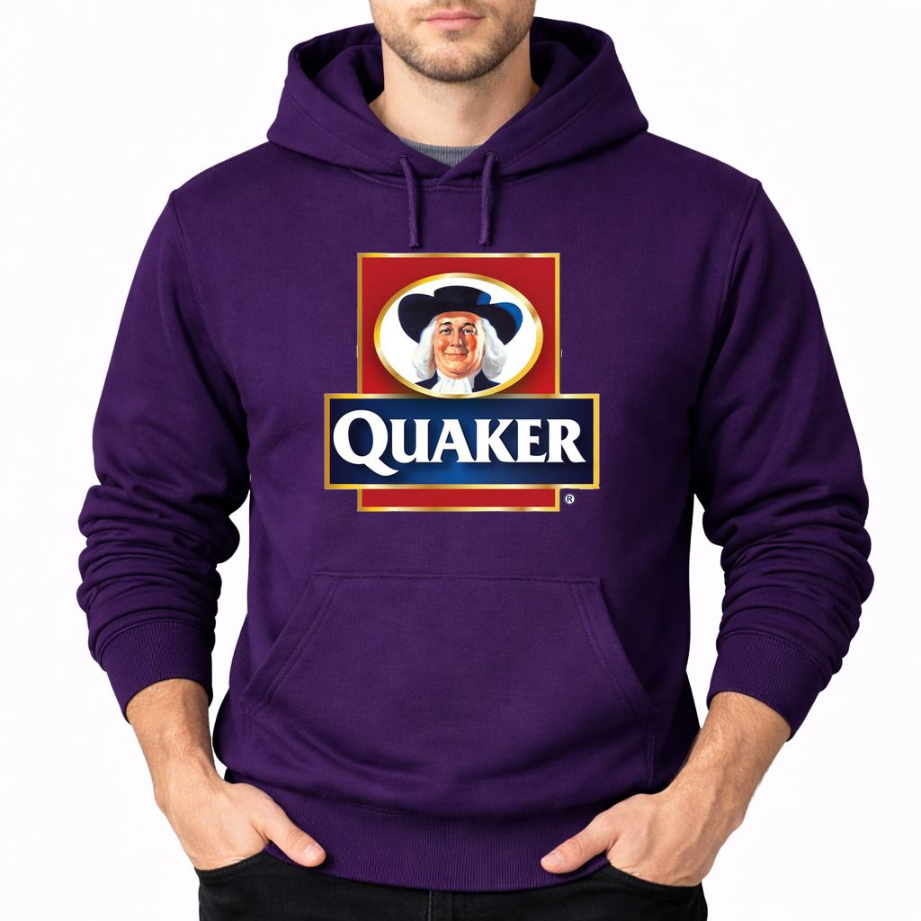 Men's Quaker Food Pullover Hoodie - Purple