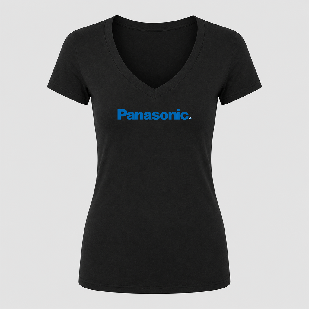 Women's Panasonic V Neck T-Shirt in black