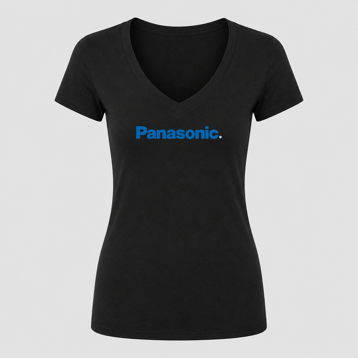 Women's Panasonic V Neck T-Shirt in black