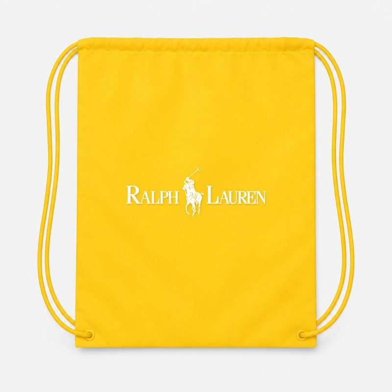 Polo Ralph Lauren White Drawstring Bag - Yellow
