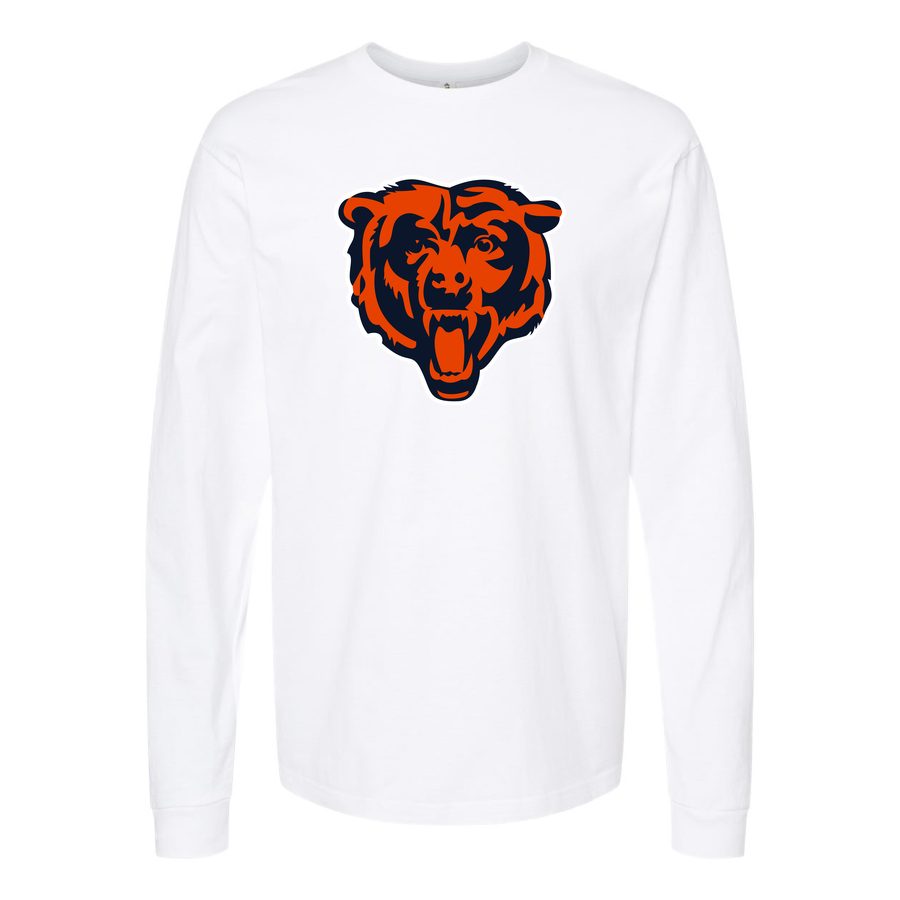 Men's Chicago Bears Long sleeves Cotton Blend T-Shirt - White