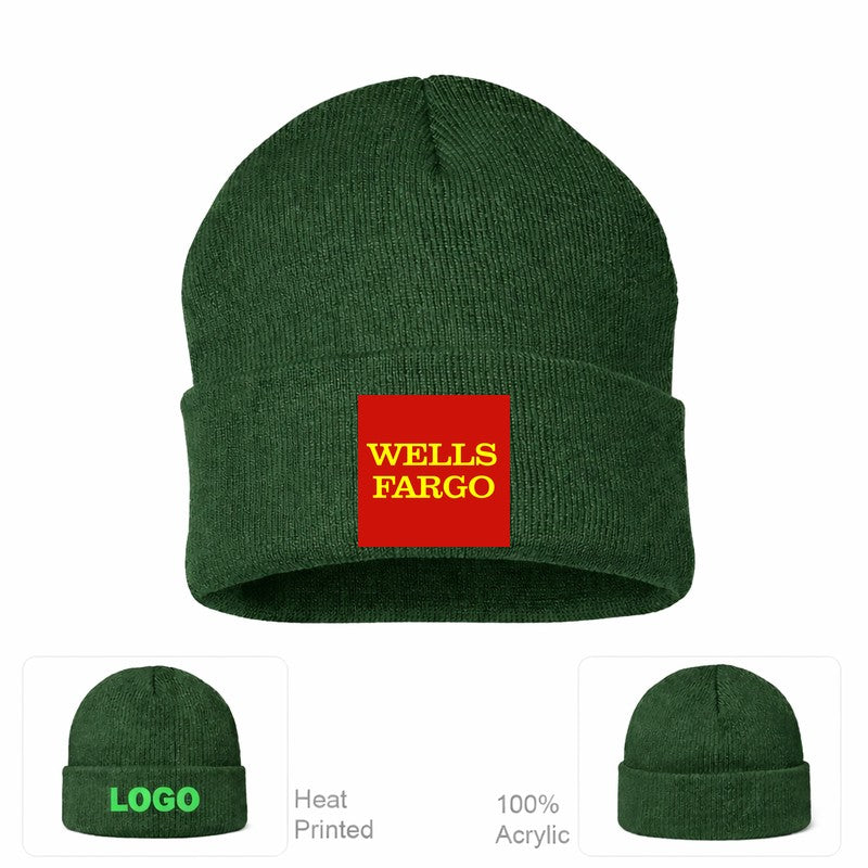 Wells Fargo Forest Green Beanie Hat