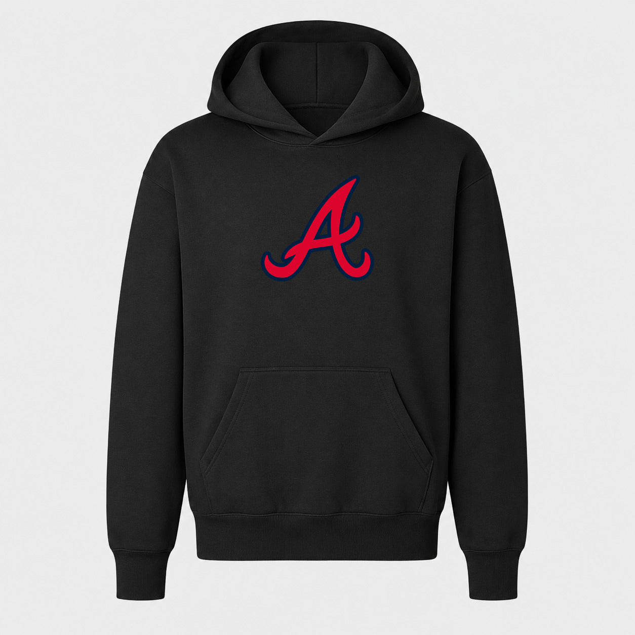 Youth Atlanta Braves Pullover Hoodie - Black