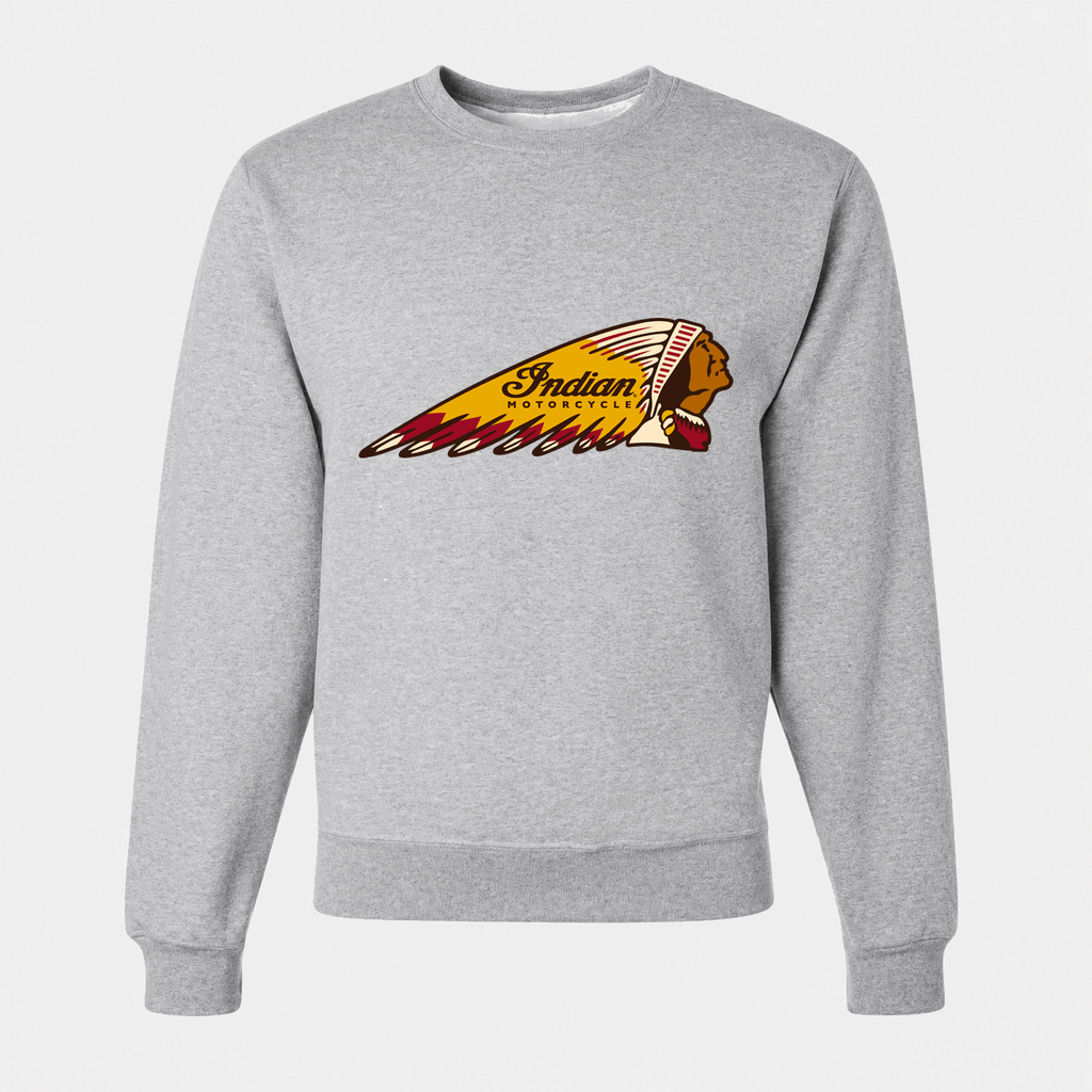 Men's Indian Motorcycle Crewneck Sweatshirt - Gray