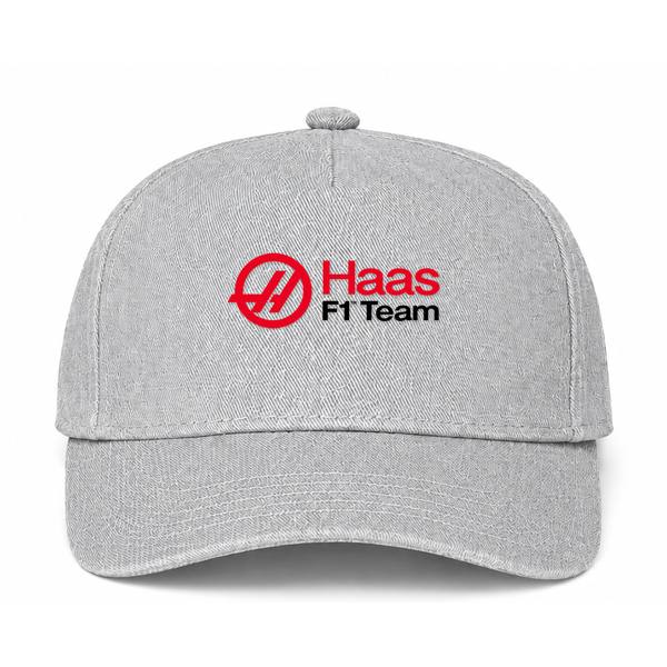 Haas F1 Team Gray Dad Baseball Cap Hat