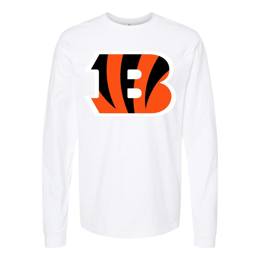 Men's Cincinnati Bengals Long sleeves Cotton Blend T-Shirt - White