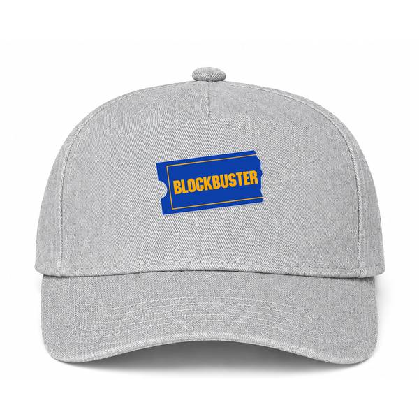 Blockbuster Logo Version 2 Gray Dad Baseball Cap Hat