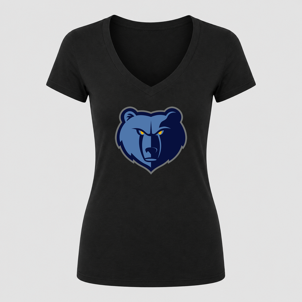 Women's Memphis Grizzlies V Neck T-Shirt in black