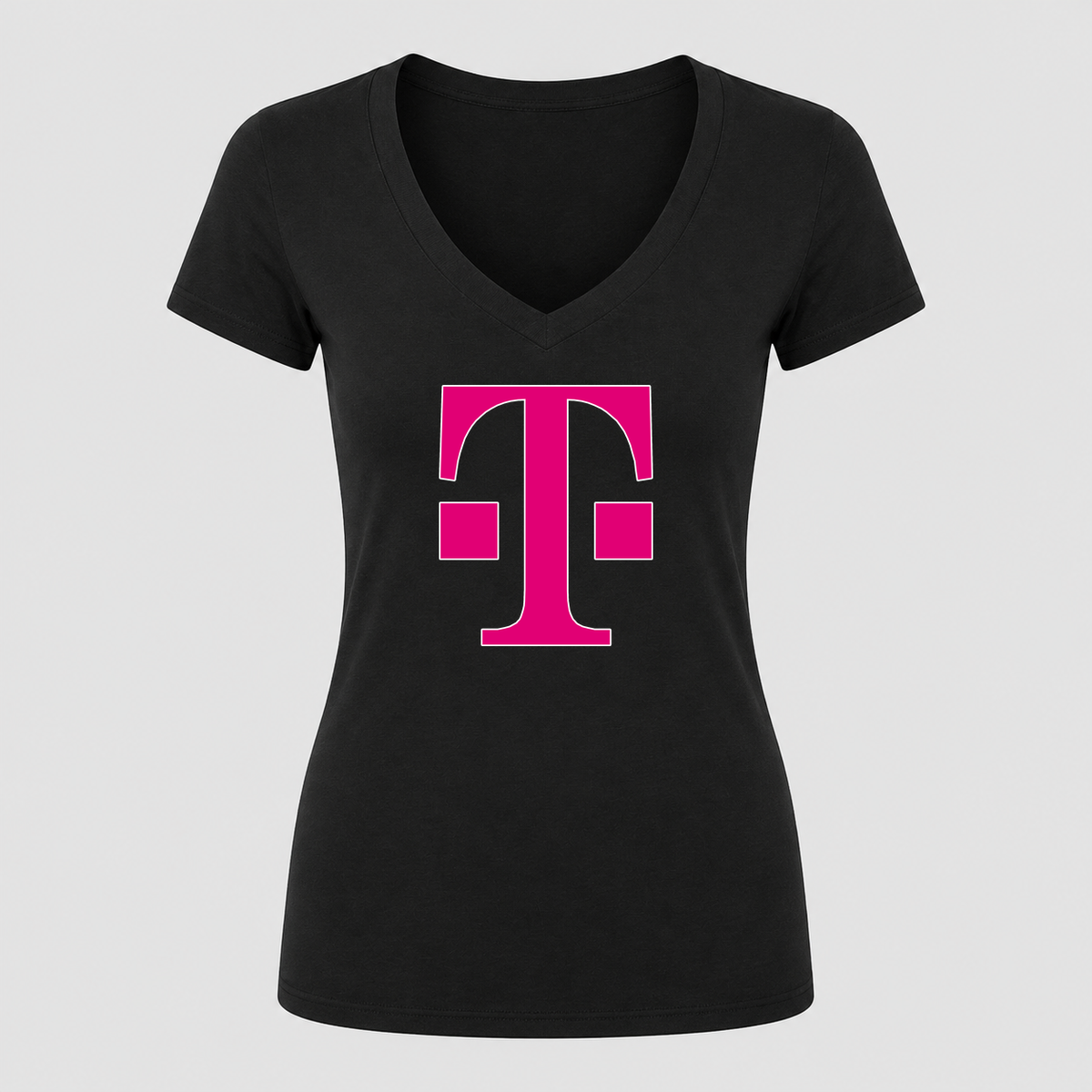 Women's T-Mobile V Neck T-Shirt in black