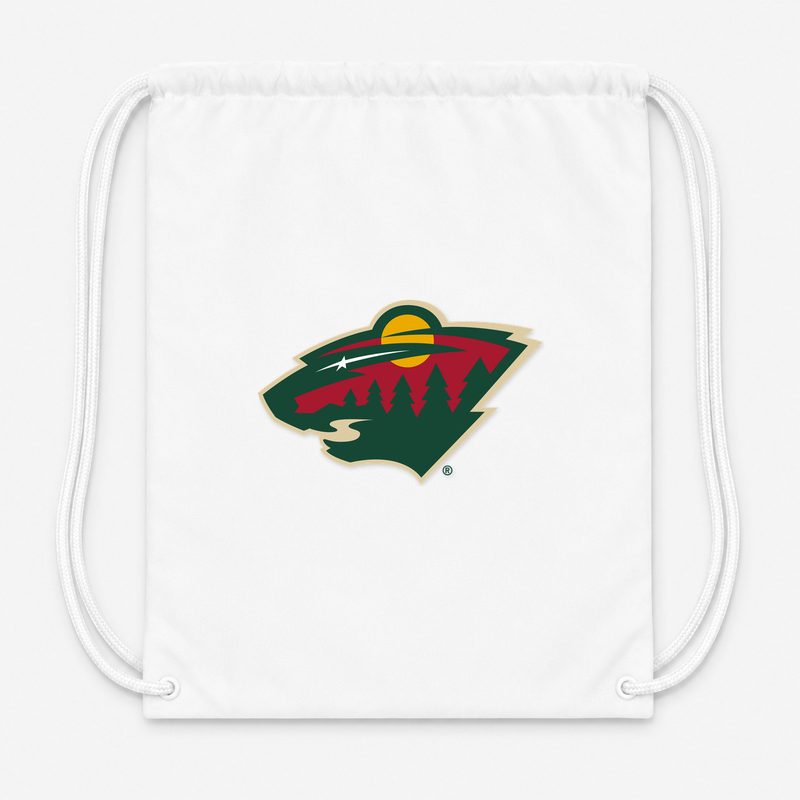 Minnesota Wild Drawstring Bag - White