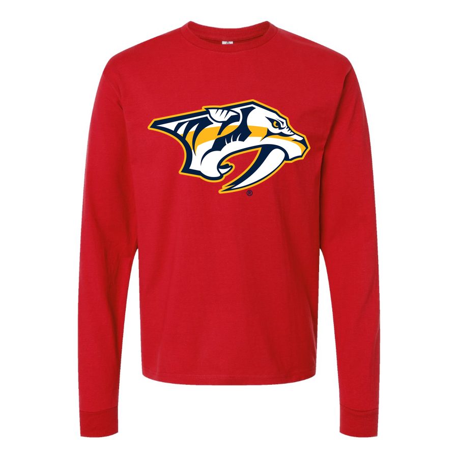 Men's Nashville Predators Long sleeves Cotton Blend T-Shirt - Red