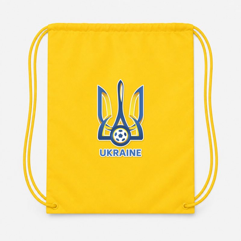 Ukraine National Football Soccer Team Drawstring Bag - Yellow