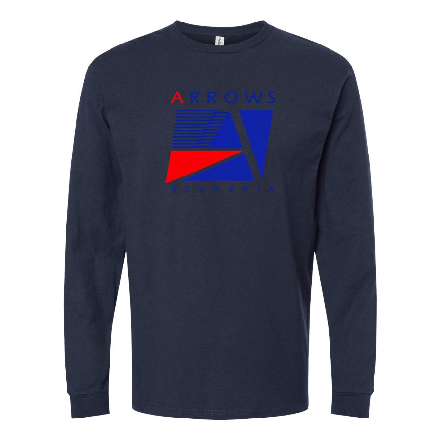 Men's Arrows F1 Team Long sleeves Cotton Blend T-Shirt - Navy