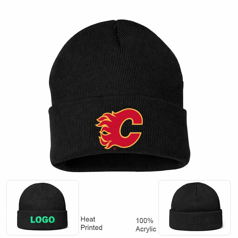 Calgary Flames Black Beanie Hat