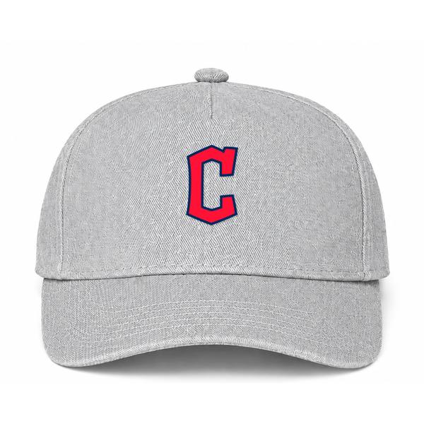 Cleveland Guardians MLB Logo Gray Dad Baseball Cap Hat