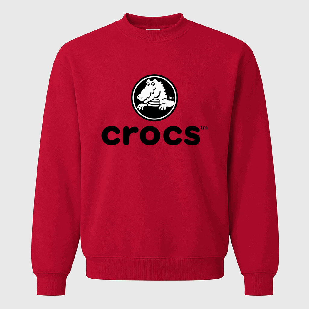 Men's Crocs Crewneck Sweatshirt - Red