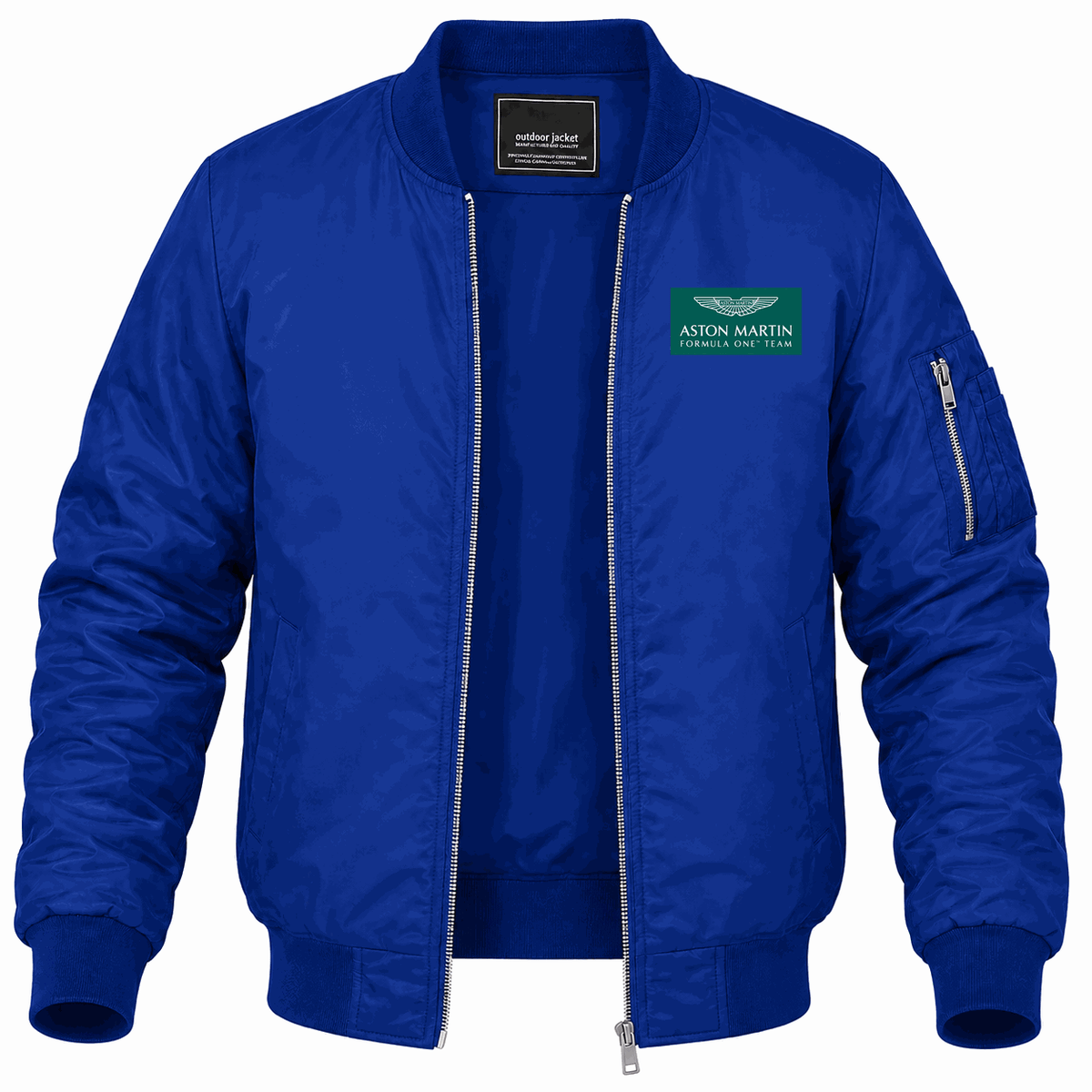 Men's Aston Martin Formula One Team Lightweight Bomber Jacket - Blue