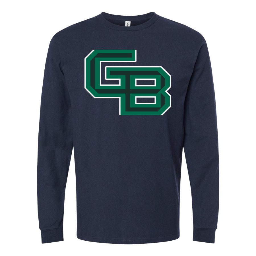 Men's Wisconsin Green Bay Phoenix Logo Long sleeves Cotton Blend T-Shirt - Navy