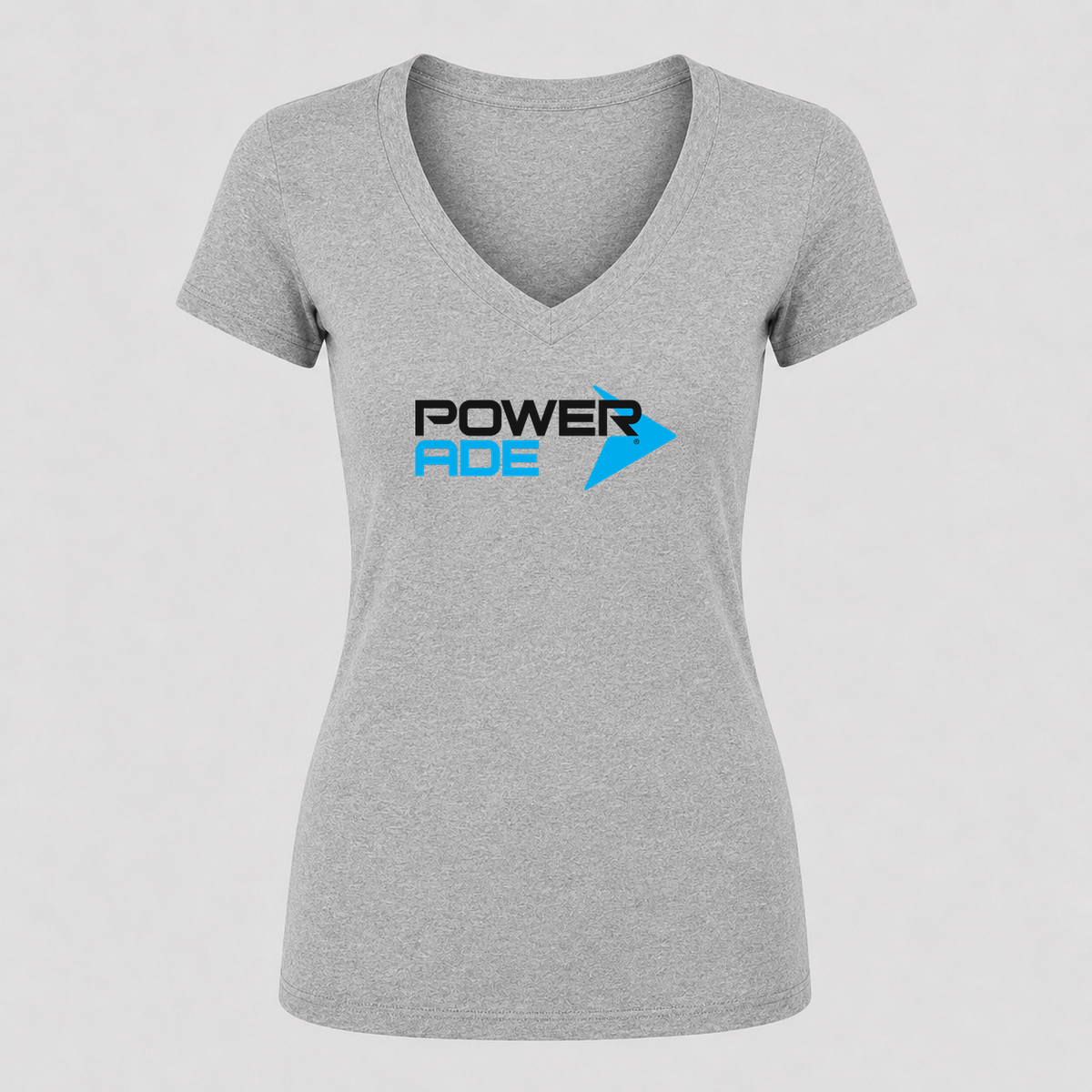 Women's Powerade V Neck T-Shirt in gray