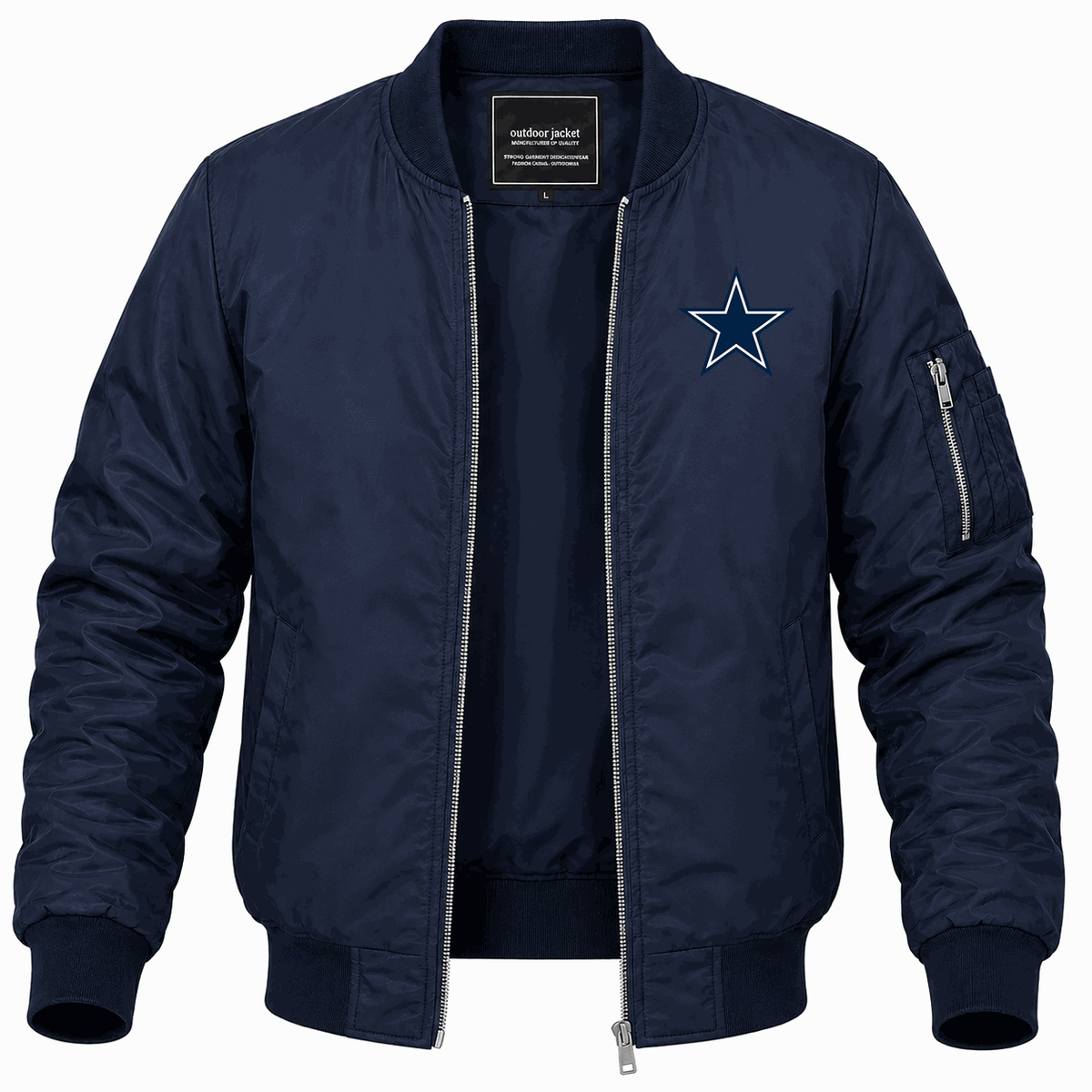 Men's Dallas Cowboys Lightweight Bomber Jacket - Navy