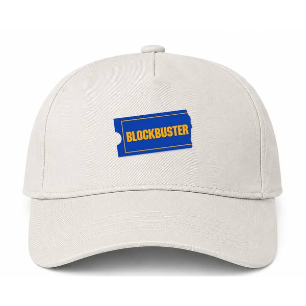 Blockbuster Logo Beige Dad Baseball Cap Hat