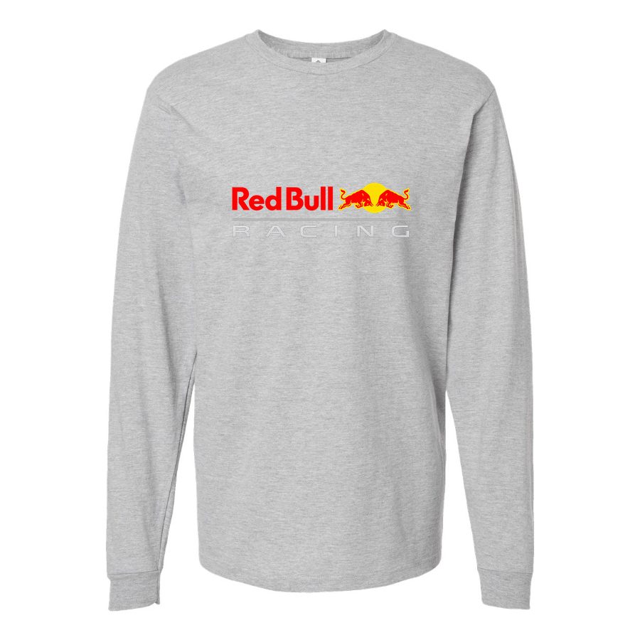 Men's Red Bull Racing Long sleeves Cotton Blend T-Shirt - Gray