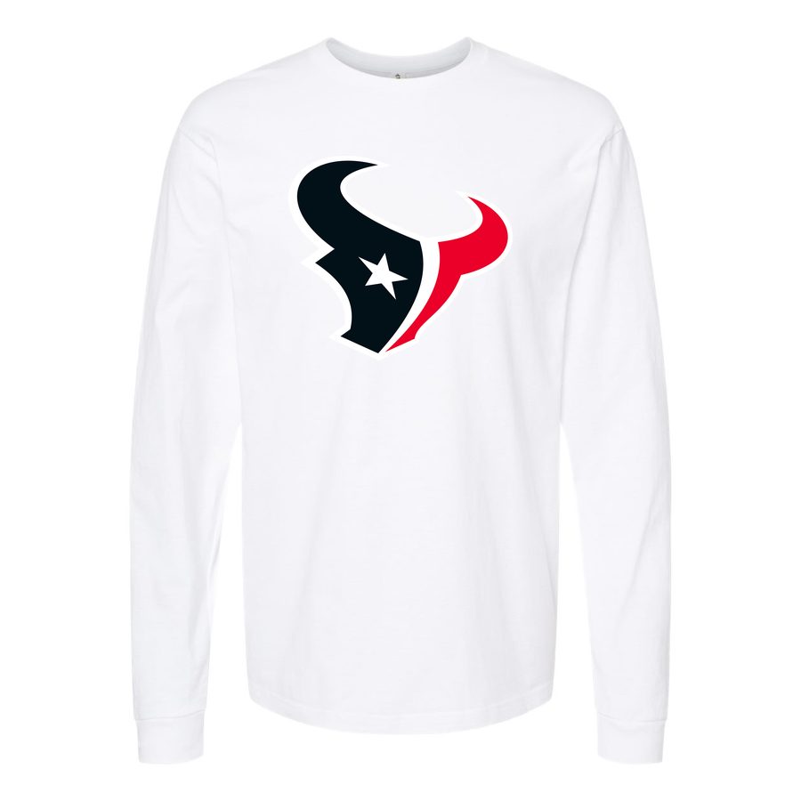 Men's Houston Texans Long sleeves Cotton Blend T-Shirt - White