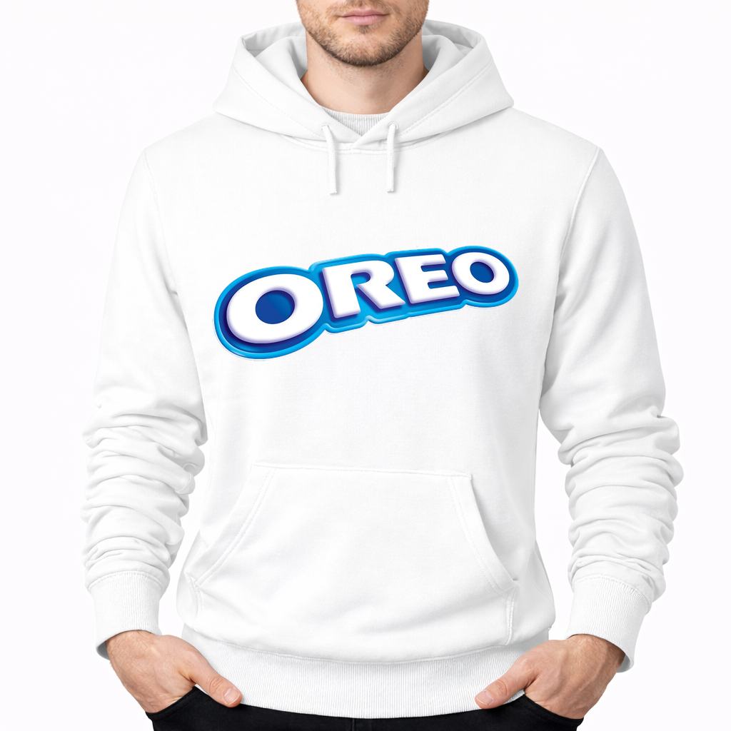 Men's Oreo Food Pullover Hoodie - White