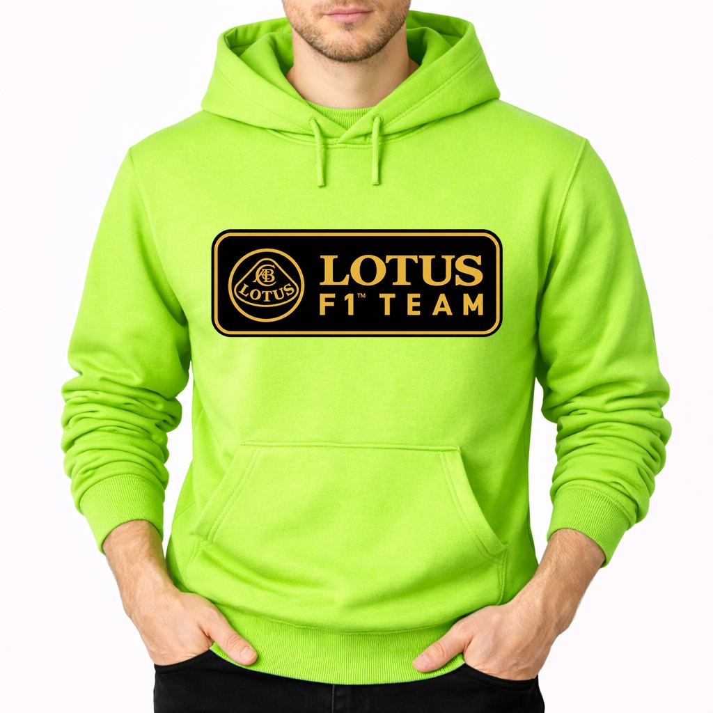 Men's Lotus F1 Team Pullover Hoodie - Lime green