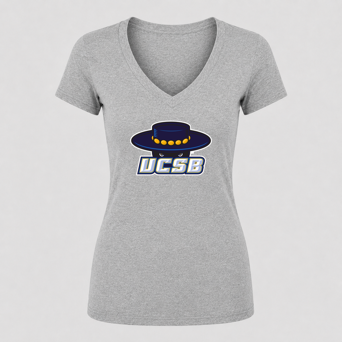 Women's UCSB Gauchos V Neck T-Shirt in gray