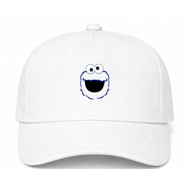 Cookie Monster White Dad Baseball Cap Hat