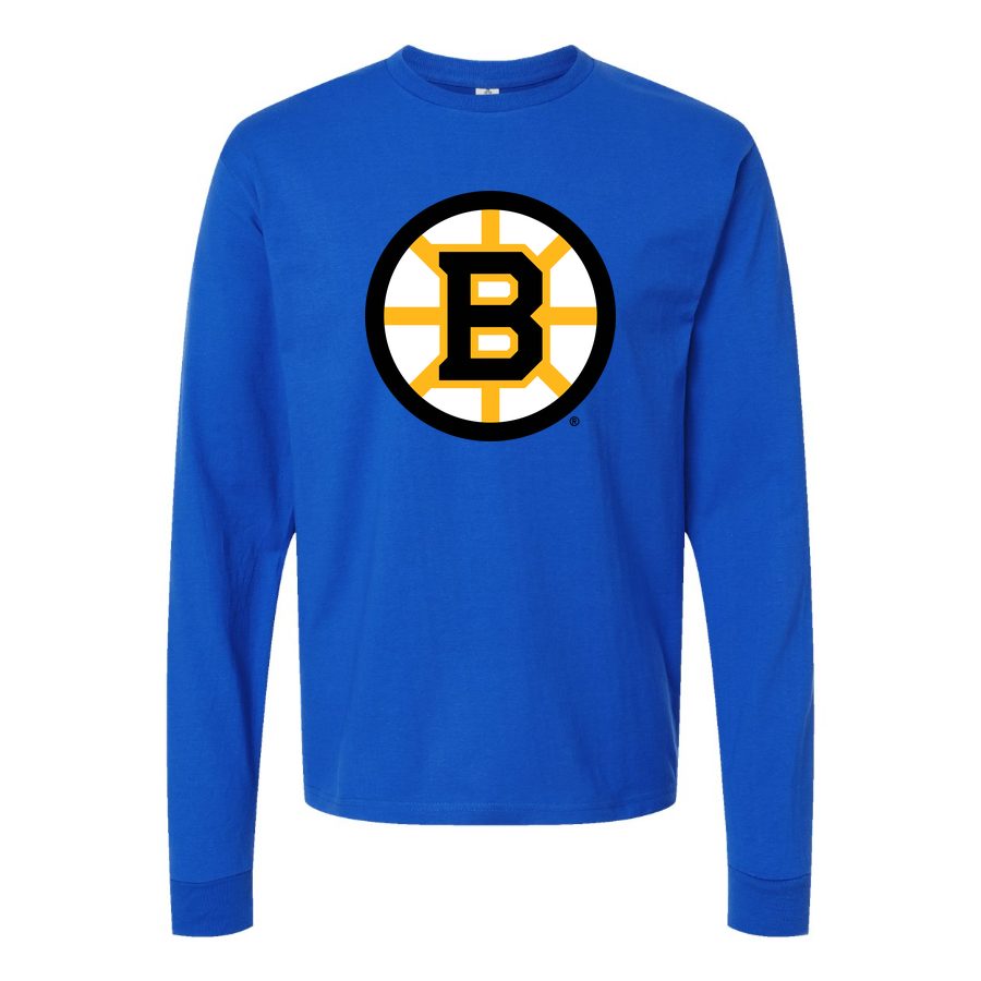 Men's Boston Bruins Long sleeves Cotton Blend T-Shirt - Blue
