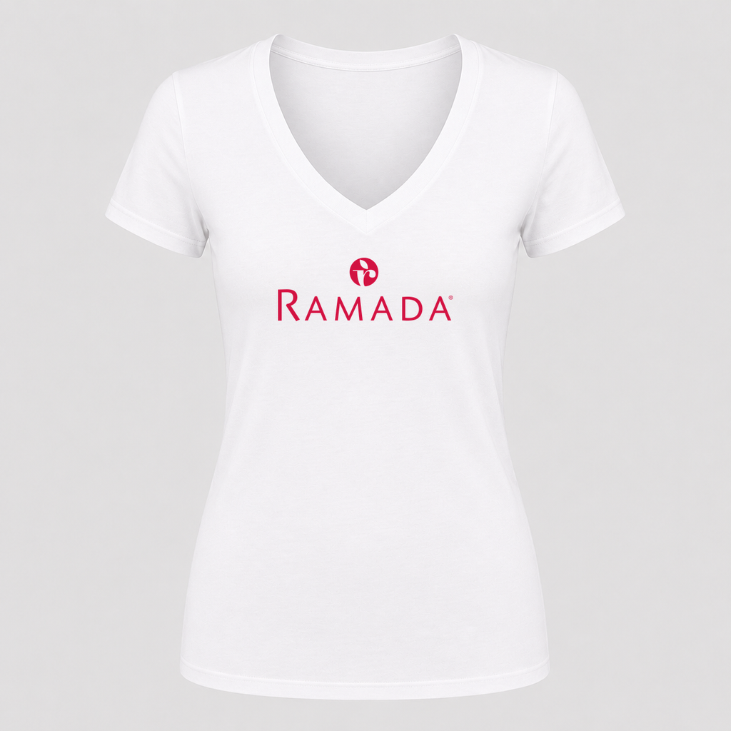 Women's Ramada V Neck T-Shirt in white