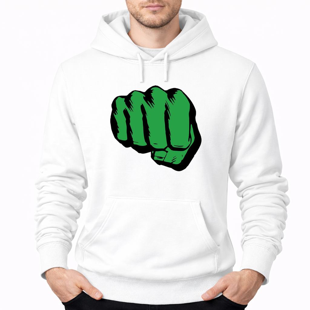 Men's Hulk Punch Pullover Hoodie - White