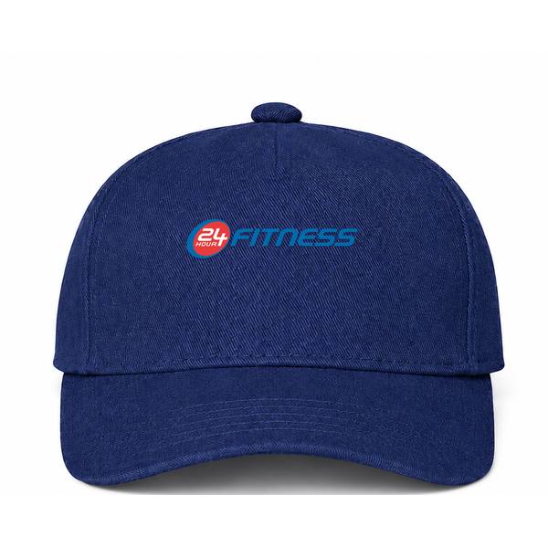24 Hour Fitness Logo Navy Dad Baseball Cap Hat