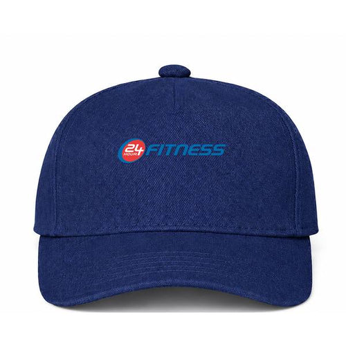 24 Hour Fitness Logo Navy Dad Baseball Cap Hat