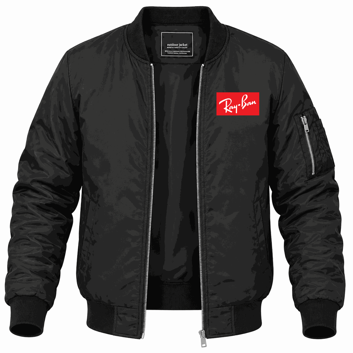 Men's Ray-Ban Lightweight Bomber Jacket - Black