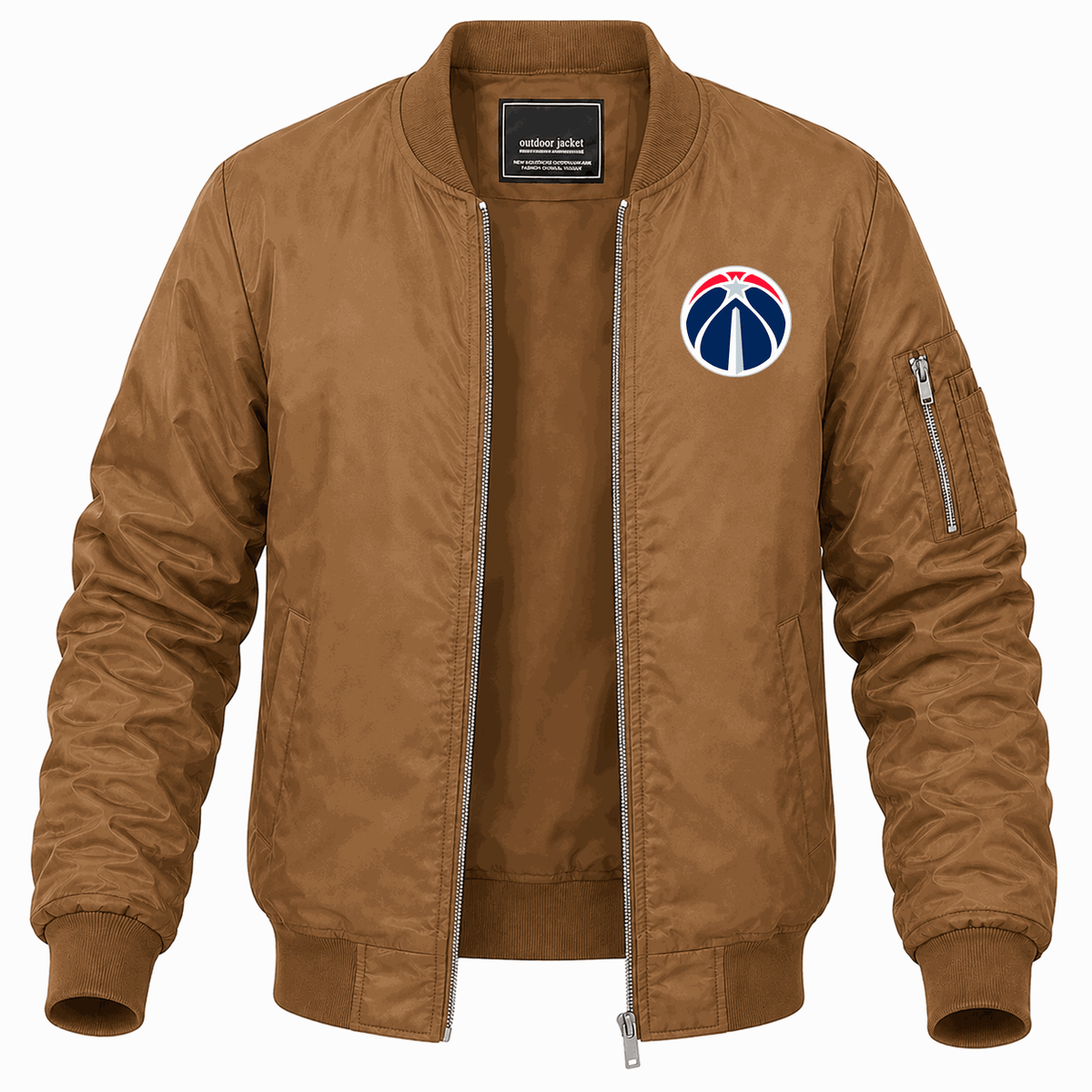 Men's Washington Wizards Lightweight Bomber Jacket - Brown