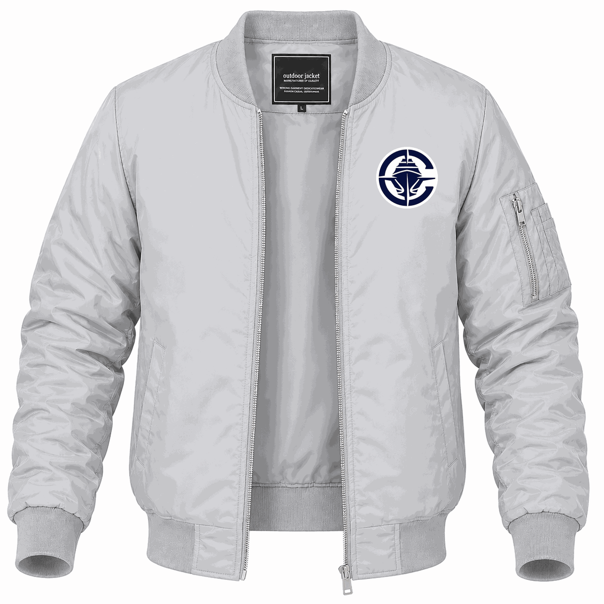 Men's Los Angeles Clippers Lightweight Bomber Jacket - Gray