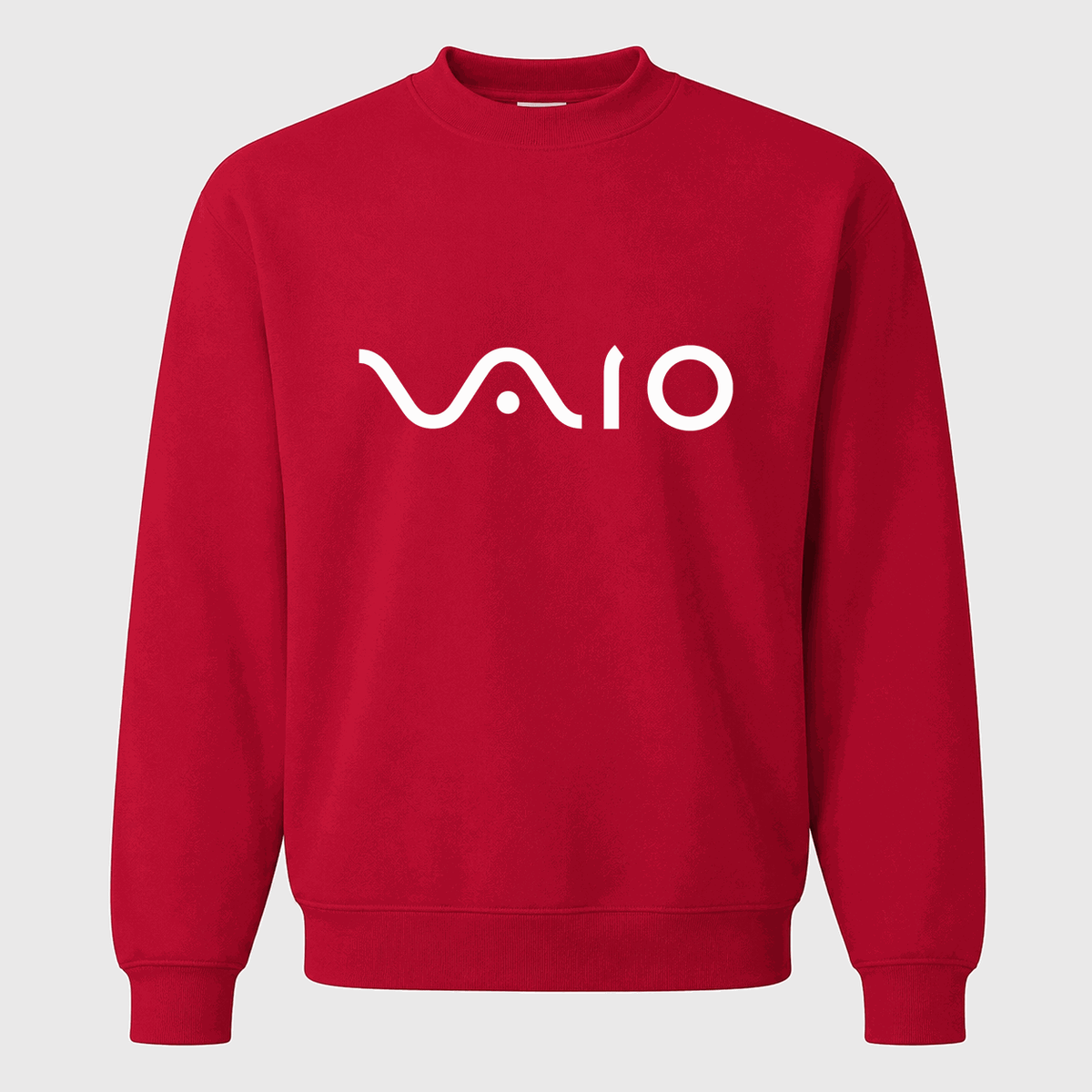 Men's Sony VAIO White Logo Crewneck Sweatshirt - Red
