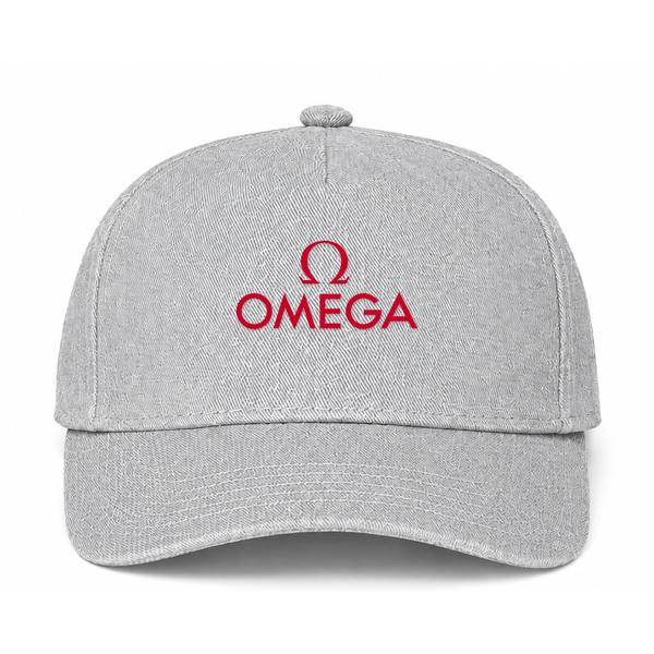 Omega Logo Gray Dad Baseball Cap Hat