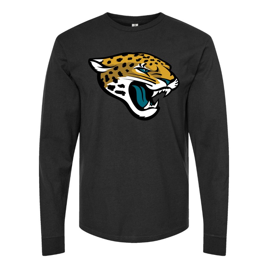 Men's Jacksonville Jaguars Long sleeves Cotton Blend T-Shirt - Black
