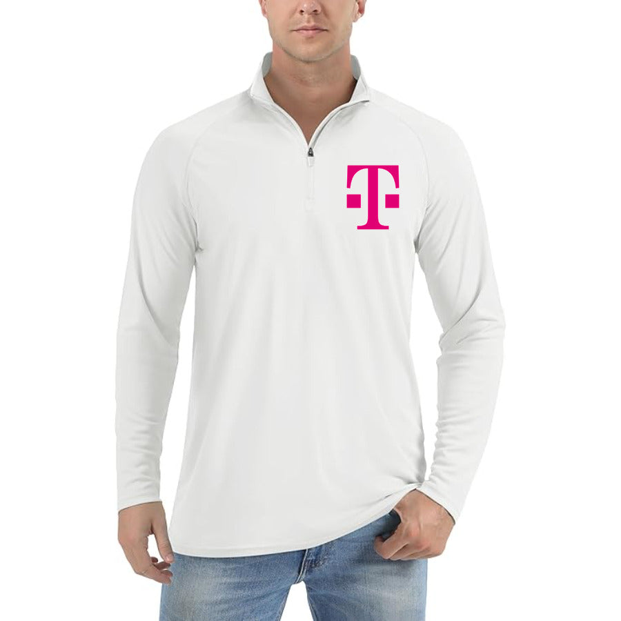 T Mobile Logo PNG quarter-zip athletic shirt in White