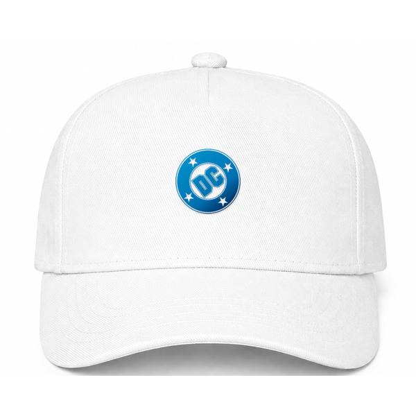 DC Comics Logo Version 2 White Dad Baseball Cap Hat
