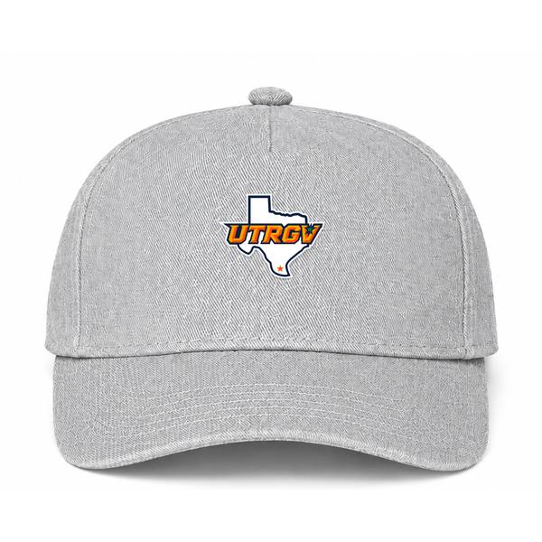 UTRGV Vaqueros Logo Gray Dad Baseball Cap Hat