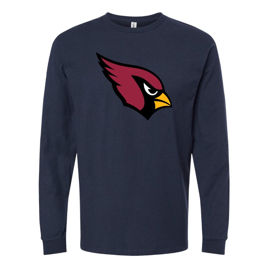 Men's Arizona Cardinals Long sleeves Cotton Blend T-Shirt - Navy