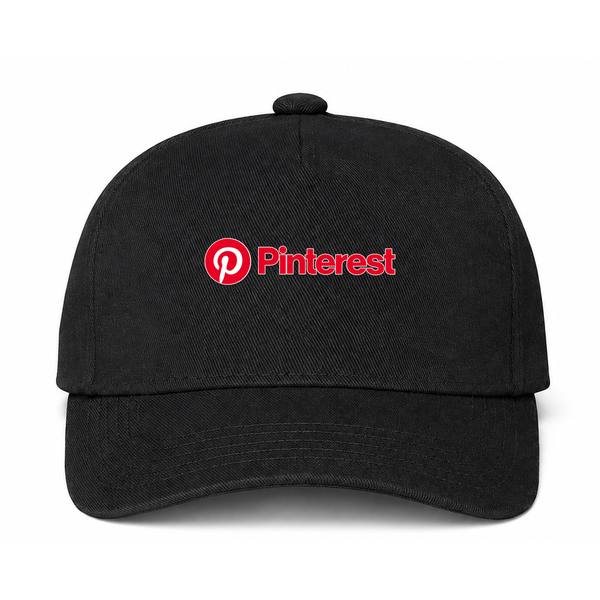 Pinterest Logo Black Dad Baseball Cap Hat